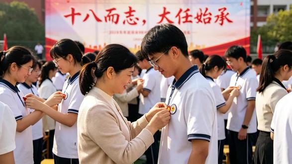 一中成人礼 回学校参加了高三学生的成人礼活动,感慨万千#成人礼 #学校生活 #教育