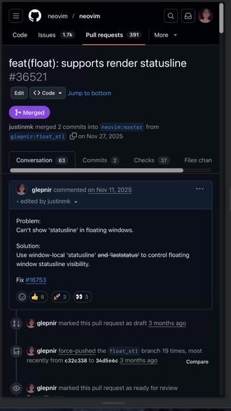 neovim 浮动窗口状态栏 在neovim浮动窗口中显示状态栏#vim #neovim #linux #编程 #计算机