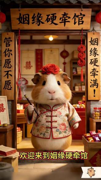 找对象不?欢迎来到姻缘硬牵馆! 我们的宗旨是管你愿不愿,姻缘硬牵满!#搞笑 #媒婆 #相亲 #AIGC #ai视频