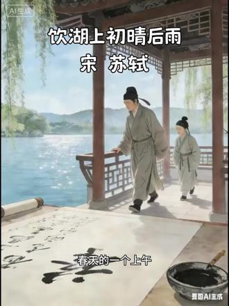 饮湖上初晴后雨 快乐背古诗#儿童教育#如诗如画#启蒙早教#学古诗