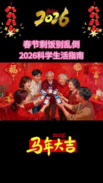 春节剩饭别乱倒,2026科学生活指南 #春节剩饭指南 #春节健康守护计划