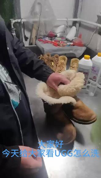 UGG鞋清洗教程 #洗衣 #洗鞋 #伟力