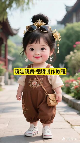 萌娃跳舞制作教程来啦 幼儿园彩排 应该跳的还行吧 #即梦ai #即梦AI #萌娃跳舞 #萌娃搞笑日常 #千年等一回