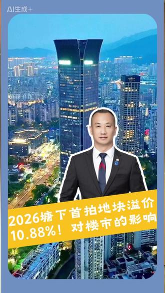 2月5日 (1) 2026温州市土地开年首拍
溢价10.88%!塘下土拍释放重磅消息!