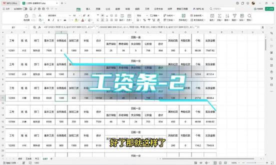 工资条制作 函数工资条制作
#wps表格 #excel函数 #制作工资条 #wps #office办公
