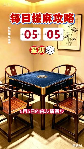 5月5日搓麻攻略! #麻将 #麻将麻将抖起来 #麻将技巧 #麻将攻略 #打麻将