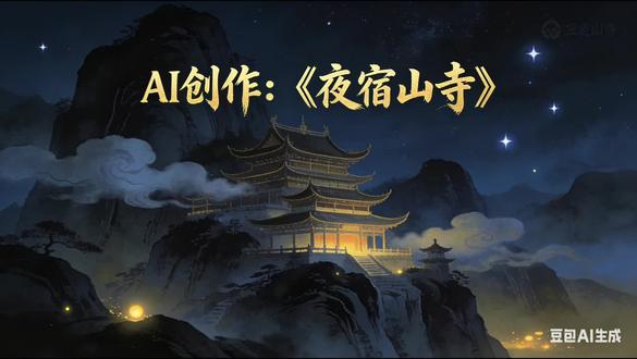 少儿AI创作《夜宿山寺》 #少儿AI创作 #AI亲子 #知行会AI实验室 #AI绘本 #古诗创作