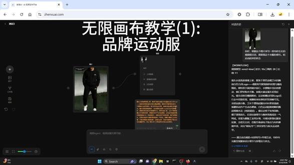 无限画布教学(1): 品牌运动服 无限画布1分钟出带货视频。