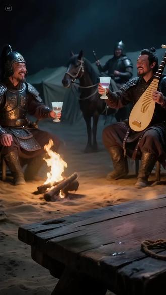 《凉州词》王翰 四年级语文上册必背古诗赏析 带译文 《凉州词》学习笔记(四年级语文上册必背古诗)
一、 诗歌基本信息
诗题: 《凉州词》(又名《凉州曲》)
作者: 王翰 (唐代诗人)
体裁: 七言绝句
题材: 边塞诗
地位: 唐代边塞诗的代表作之一,千古绝唱,尤其以开篇两句最为脍炙人口。
二、 作者简介
王翰 (约687-约726): 字子羽,唐代并州晋阳(今山西太原)人。
性格特点: 豪放不羁,恃才傲物。
经历: 进士及第,做过小官,后因直言被贬。喜好饮酒游乐,诗风豪迈壮丽。
成就: 以边塞诗闻名,《全唐诗》存其诗不多,但《凉州词》二首(尤其此首)使其名垂千古。
三、 整体赏析
艺术特色:
强烈的对比与张力: 美酒盛宴与战场催征、豪饮狂欢与“几人回”的冷酷现实形成贯穿始终的强烈对比,产生震撼人心的艺术效果。
豪放悲壮的风格: 全诗基调豪迈奔放,充满了英雄气概(美酒、醉卧、视死如归),但底色却是深沉的悲凉(战争残酷、生命无常)。这种“豪中见悲”、“悲中有壮”的风格是边塞诗的精髓。
凝练的语言与意象: 仅用28字,选取了最具边塞特色的意象(葡萄美酒、夜光杯、琵琶、沙场),通过场景的瞬间转换和情感的大幅度跳跃,勾勒出丰富的画面和深刻的内涵。
情感真挚动人: 既写出了戍边将士的豪情与苦闷,也表达了对战争残酷性的深刻反思和对生命的悲悯。
主旨思想: 这首诗描绘了边关将士一次难得的盛宴场面,通过豪饮欲醉与战鼓催征的尖锐矛盾,抒发了他们视死如归的豪迈气概,同时也深刻地揭示了战争的残酷无情和戍边将士的悲壮命运,表达了对和平生活的向往和对生命的珍视。它不仅是战争的悲歌,更是生命的壮歌。
#古诗词 #国学智慧 #每日一首古诗词 #和抖音一起学古诗 #四年级