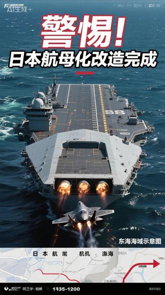 警惕!日本航母化改造完成 #中日关系