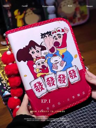 客订蜡笔小新新年手账存钱本手作包 #蜡笔小新 #存钱本 #手账本 #手作包