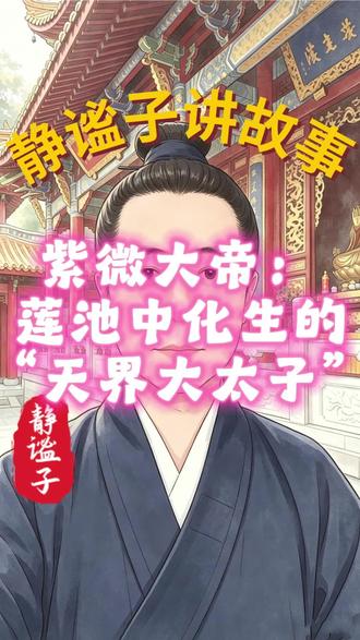 紫薇大帝 斗姆元君莲池中化生的“天界大太子”封神榜上伯邑考的“顶配神位”统御万星的“天界星象总调度”#神话故事 #民间故事 #道家文化 #传统文化 #拒绝封建迷信
