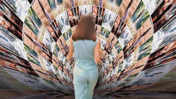 一万种剪辑效果之隧道相册 电脑版剪映之隧道相册教程呀#电脑版剪映 #剪映专业版 #剪辑教程