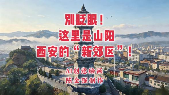 别眨眼!这里是山阳,西安的“新郊区”! #山阳 #西十高铁 #秦岭 #评论区找老乡 #AI创意绘画