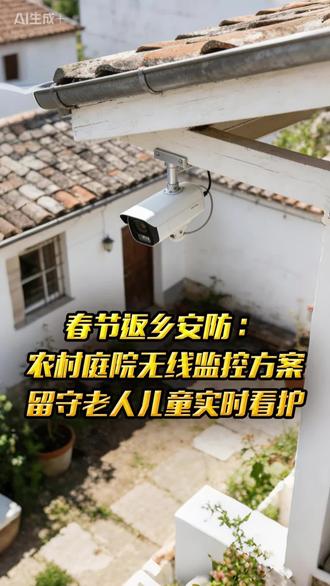 春节返乡安防:农村庭院无线监控方案——留守老人儿童实时看护 #农村监控安装
#留守老人看护
#无线监控
#远程看家
#春节返程
#守护家人
#庭院安防