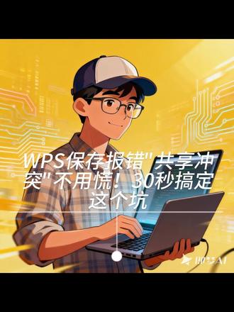 WPS保存后弹出"共享冲突"警告?一个设置永久解决! #WPS技巧 #办公软件 #电脑技巧 #打工人 #扶持新人计划
