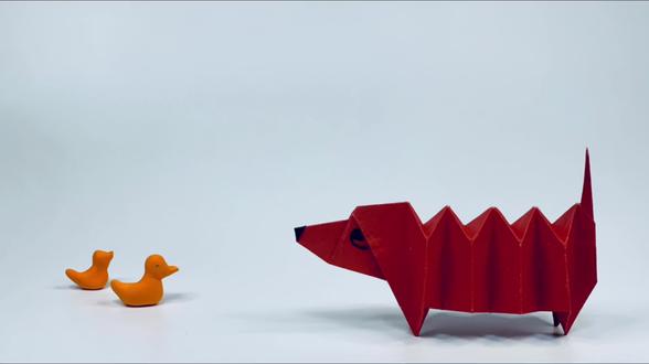 折纸教程 · 腊肠犬