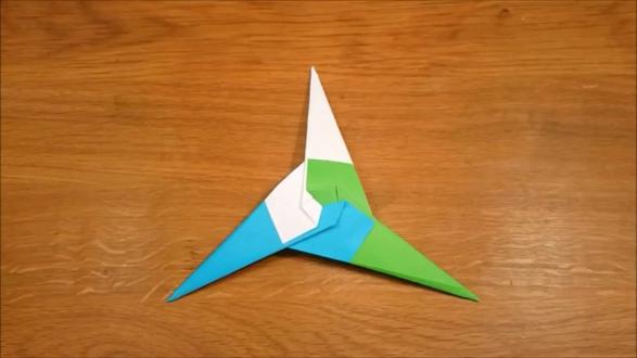 三尖忍者镖, 酷不酷! #折纸 #手工