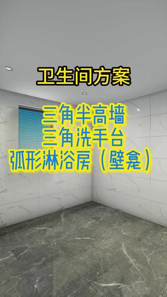 妙点:三角半高墙三角洗手台弧形淋浴房(壁龛)#卫生间装修 #卫生间设计 #卫生间改造 #干湿分离卫生间 #家装设计