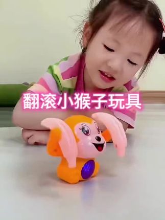 【趣味婴儿抬头练习】宝宝有声会动玩具翻滚猴益智男女孩爬行练习