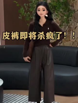 秋季新款时尚八分皮裤,气质休闲!