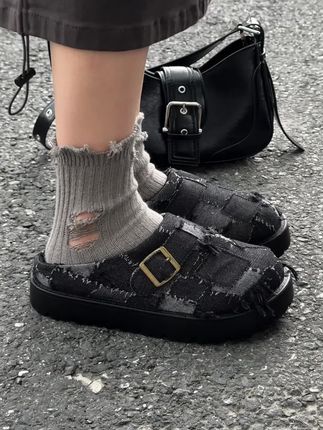 #SHEGOTO#博肯拖 水洗牛仔博肯拖