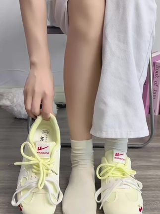 回力泡芙小白鞋不增高女款新款透气网面跑步浅口德训鞋子