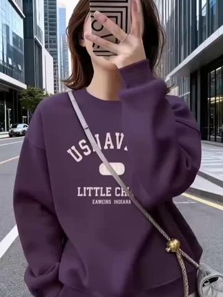 女人这样穿,时尚百搭的卫衣外套,女人味十足!