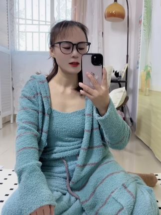 #半边绒睡衣#睡衣三件套#时尚又保暖#面料柔软亲肤#谁穿谁好看