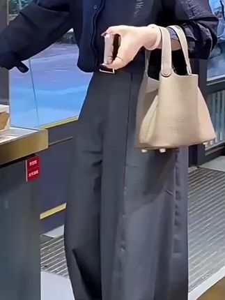 西装阔腿裤女秋季2025新款大码高腰显瘦百搭垂感直筒休闲裤子宽松