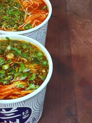 【热卖中!发6桶】正宗兰州拉面126g夜宵轻食饱腹抗饿食物