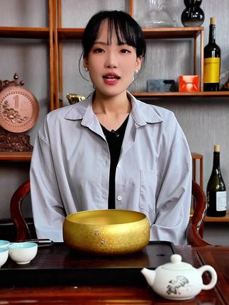 大容量黄铜茶洗缸,不氧化耐高温,高端又优雅
