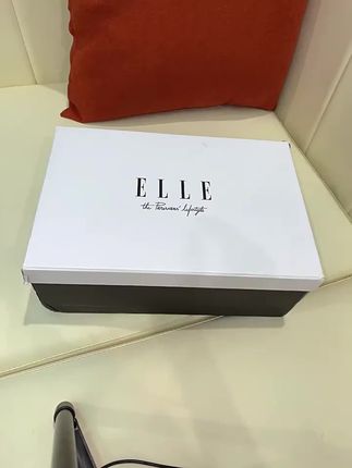 ELLE经典正版鞋子配阔腿裤小白鞋女2025新款真皮增高休闲板鞋