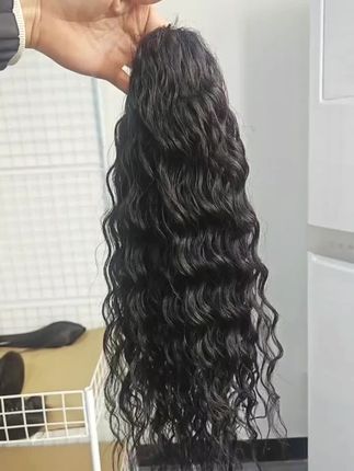 假发女爪夹假发马尾短玉米须烫马尾辫中长款 女蓬松梨花假马尾长