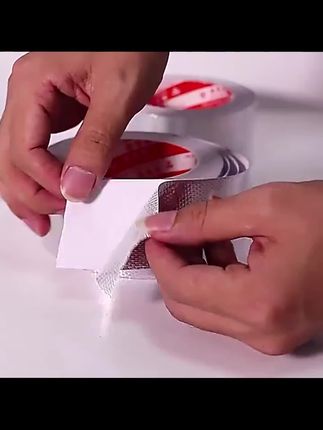 空调铜管缠绕铝箔胶带油烟机排烟管耐温锡箔胶灶台煤气管隔热缠带