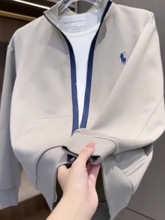 春秋新款轻奢刺绣立领夹克外套男潮牌时尚宽松百搭休闲情侣