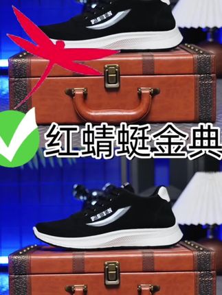 红蜻蜓金典品牌男鞋2025新款软底运动鞋爸爸休闲百搭旅游鞋跑步鞋
