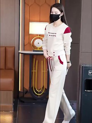 加绒加厚#年轻气质女士女装#休闲时尚爆款#宽松显瘦#巨好看圆领卫衣#