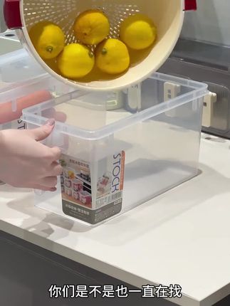 冰箱收纳盒手柄保鲜盒厨房蔬菜鸡蛋整理盒冷冻盒新鲜【5个超大号】
