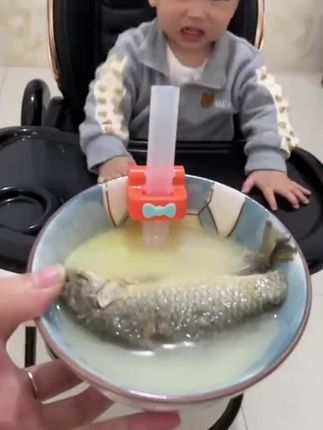 卡扣吸管婴儿喝粥神器可拆卸儿童喝汤水杯辅食工具软硅胶宝宝 #宝宝辅食 #宝妈分享