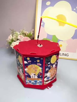 传统纸灯笼的中秋浪漫!灯光亮起,节日感直接溢出来
