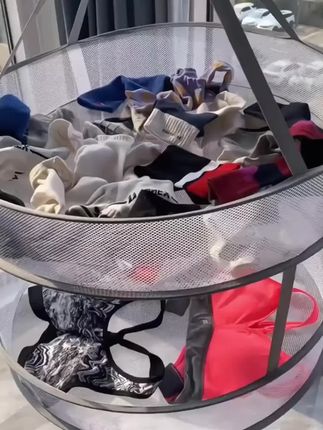 家用晒衣篮,有了这款晾晒网兜,袜子不用一个一个晾了#非常方便实用 #晾衣神器