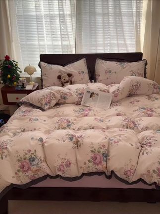 热卖:哇~这款复古花卉床上四件套,真的很好看,面料也是全棉的,亲肤柔软