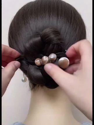 大热天头发这样盘!不捂脖子又清凉#发型#扎发教程#发夹