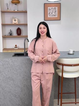 宜色家情侣睡衣春秋季爆款2025新款纯棉大码透气可外穿长袖家居服套装