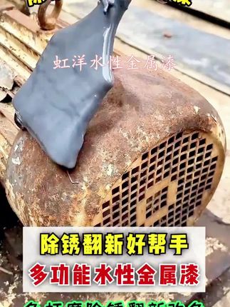 虹洋水性防锈金属漆彩钢瓦翻新专用漆防腐铁锈转化剂免除锈水性漆