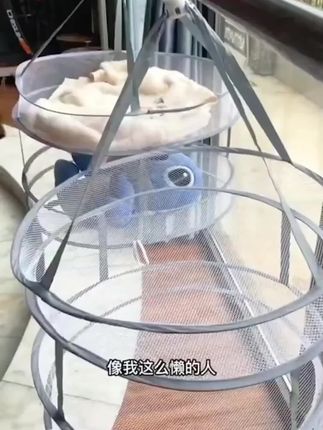 家用晒衣篮,有了这款晾晒网兜,袜子不用一个一个晾了#非常方便实用 #晾衣神器