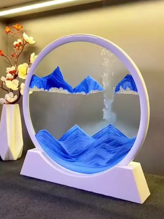 时光里山南水北 你我间人山人海 锁住时间 静静看着流沙形成一幅画#流沙画 #摆件 #解压