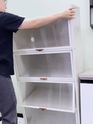 家里厨房收纳神器!厨房收纳多功能置物柜,厨房整洁多了!