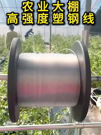 农用塑钢线,代替铁丝,不生锈,不导电,不伤膜,不伤果。不怕风吹雨淋日晒。价格便宜安装方便#塑钢线#养殖#种植